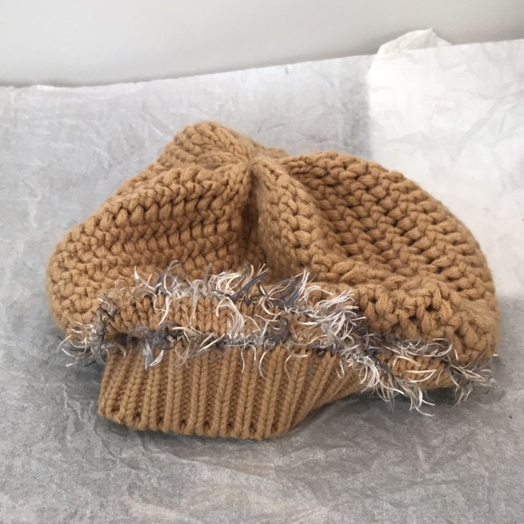 Brown Crochet Knit Scarf and Beret - Picture 9 of 9